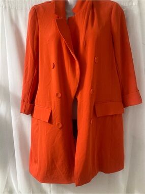 Dynamite Orange Long Double Breasted Blazer Women’s Small